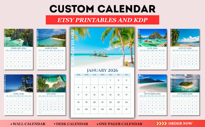 do etsy digital planner, custom digital planner and calendar