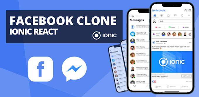 do social media app, facebook clone, chat app,