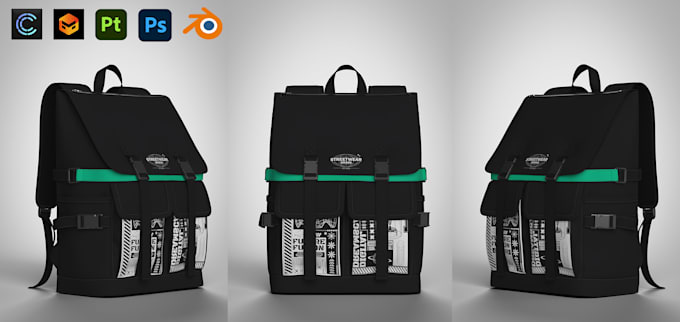 create realistic 3d backpack, handbag, totebag using clo3d