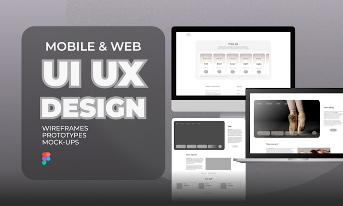 design modern UI UX in figma for mobile and web