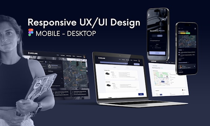design professional UX UI in figma for web, app, software