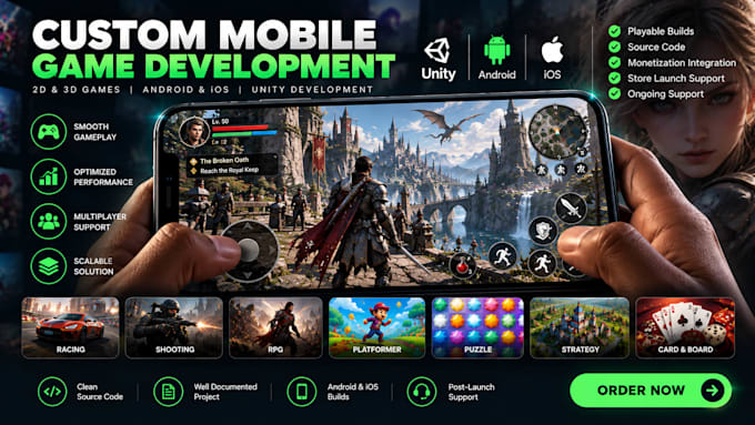 build 2d game 3d mobile game with unity or unreal engine mobile game development