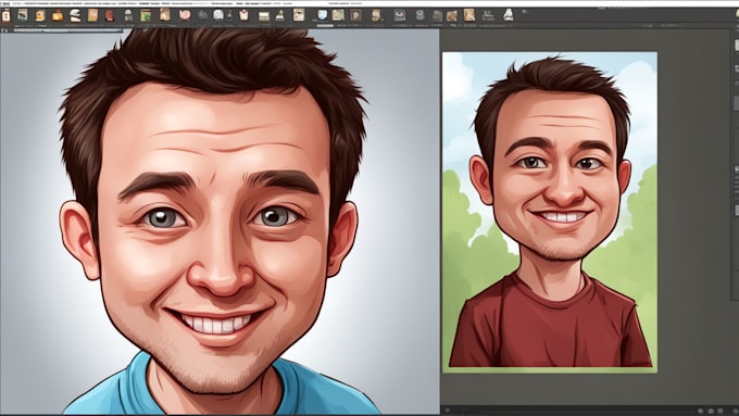 make a cartoon caricature avatar illustration