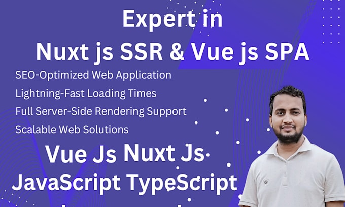 your expert in nuxt js ssr and vue js spa development