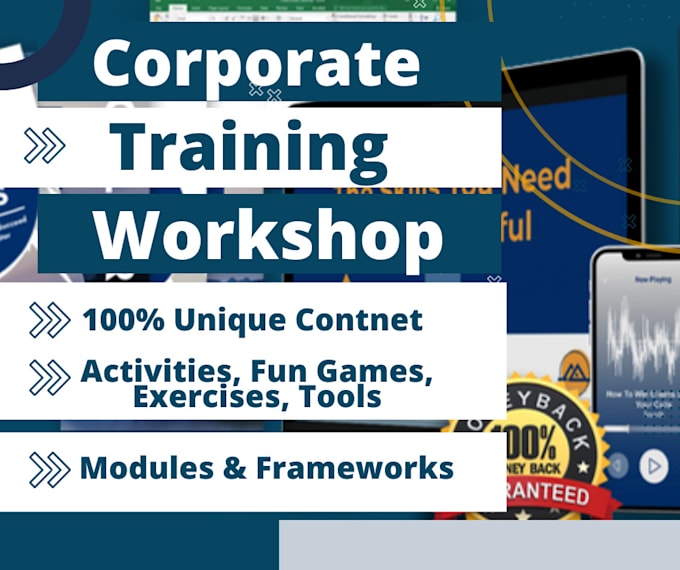 design corporate training material and workshop content