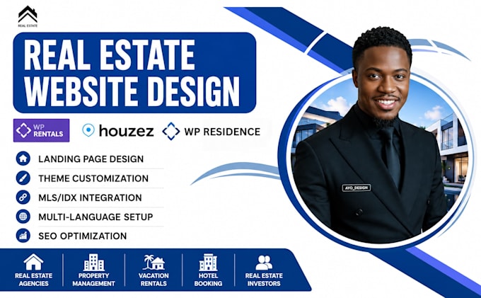 build real estate website using houzez, homey, wp residence, wp rental