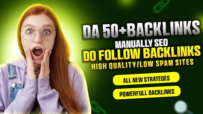 create da 50 plus dofollow SEO homepage backlink