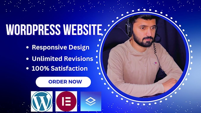 design parallax wordpress website using elementor,brizy pro,astra theme