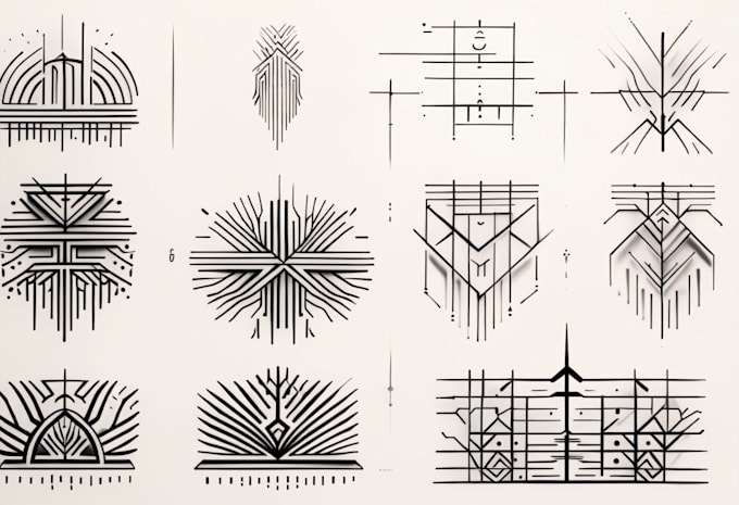 make minimalist or geometric tattoo designs