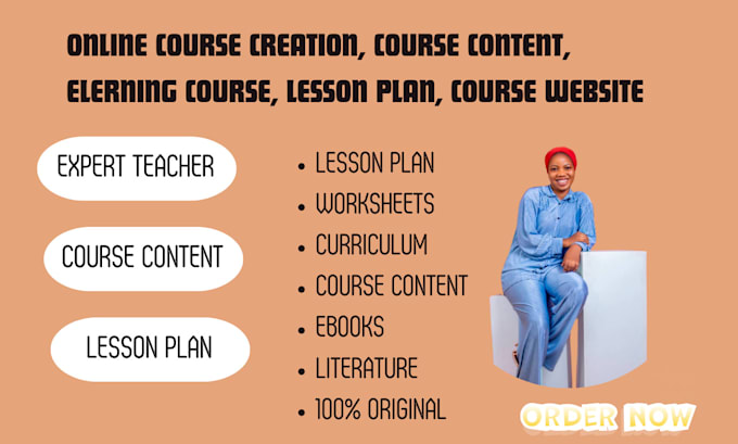 create online course content lesson plan and elearning course on thinkific