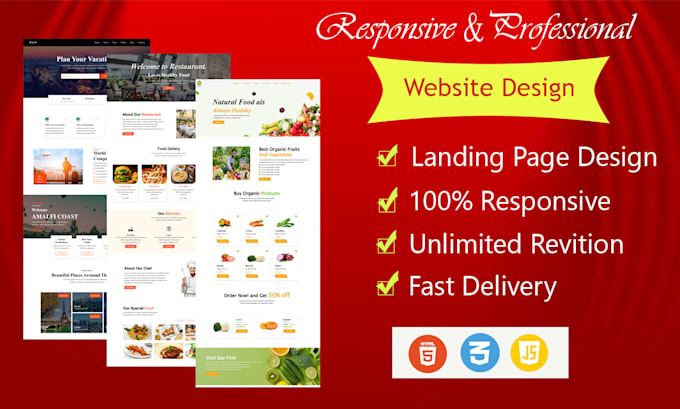 Design outstanding responsive landing page using html css jquery by ...