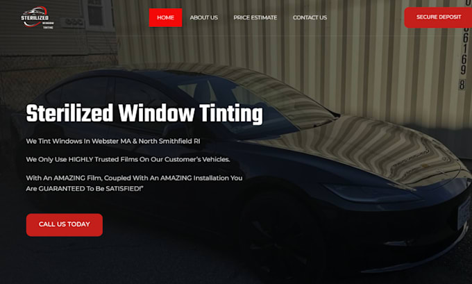Design auto detailing website car detailing website window tinting