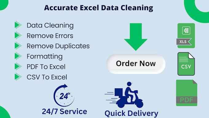 do accurate excel data cleaning with quick delivery