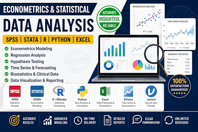 do econometrics and statistical data analysis in spss, stata, r and python