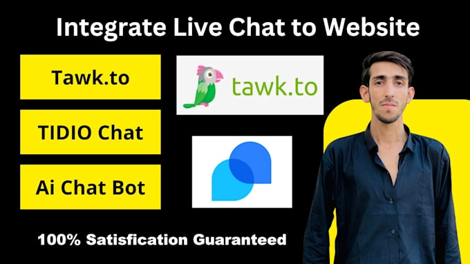 integrate live chat tawk tidio chatbot to website