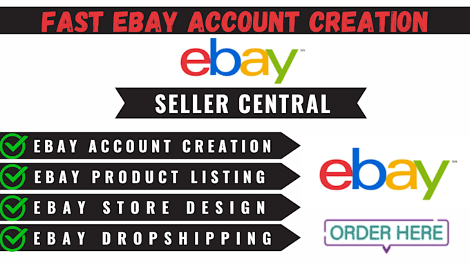 create verified ebay account, product listing, dropshipping