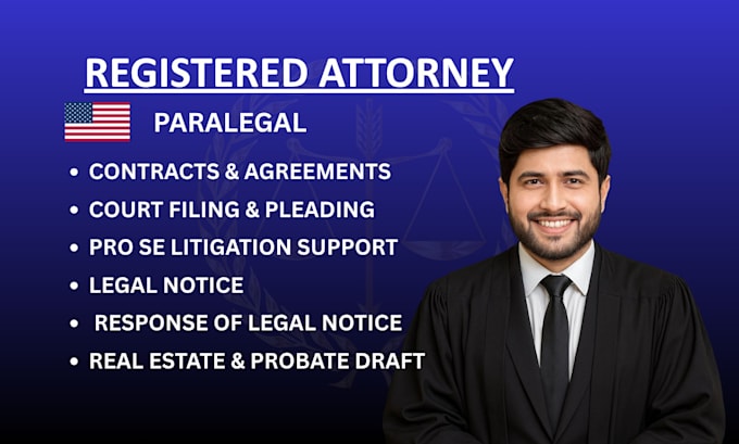 provide pro se litigation support, draft contracts, court filings