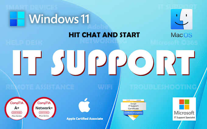 provide IT technical support for mac, windows PC and devices