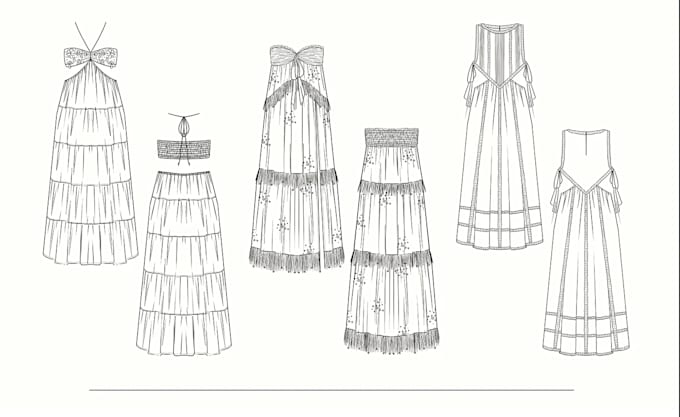 make fashion flat sketch ideal for making techpack