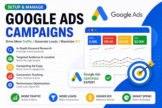 set up and manage google ads