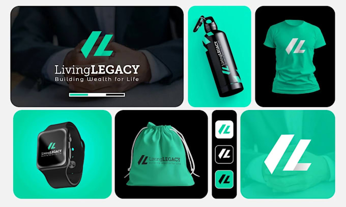 design trendy minimalist logo with complete branding identity