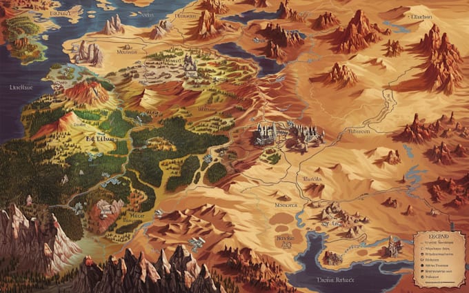 create a high quality fantasy map