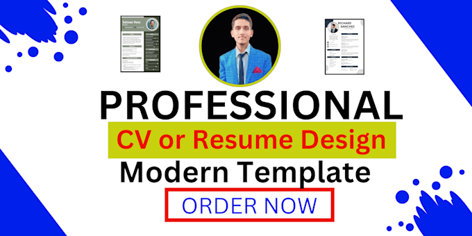 perform professional resume design or modern CV design edit