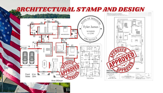 Stamp and draw architectural plan house plan with autocad 2d floor plan ...