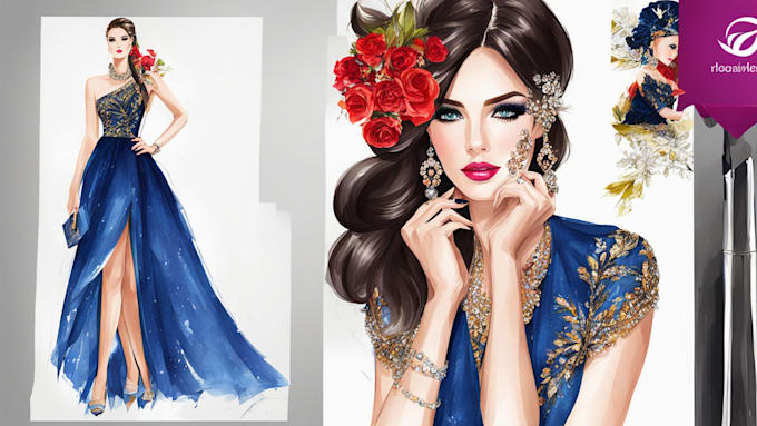 do stunning fashion illustration
