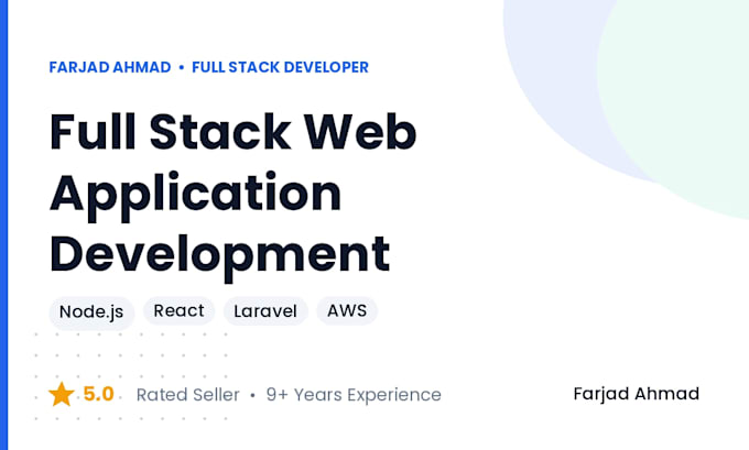 full stack web application and software developer