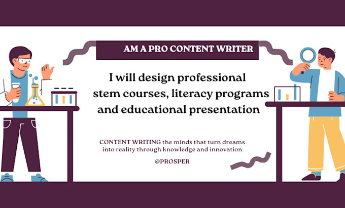 design professional stem courses, literacy programs and educational presentation