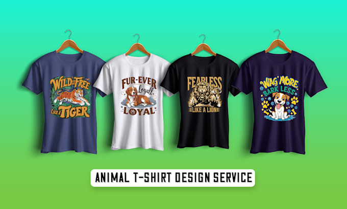 create best pets dog lion tiger custom vector t shirt design