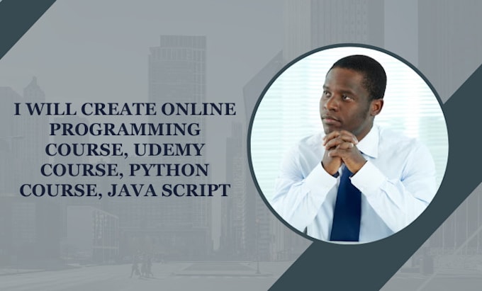 create online programming course, udemy course, python course, java script