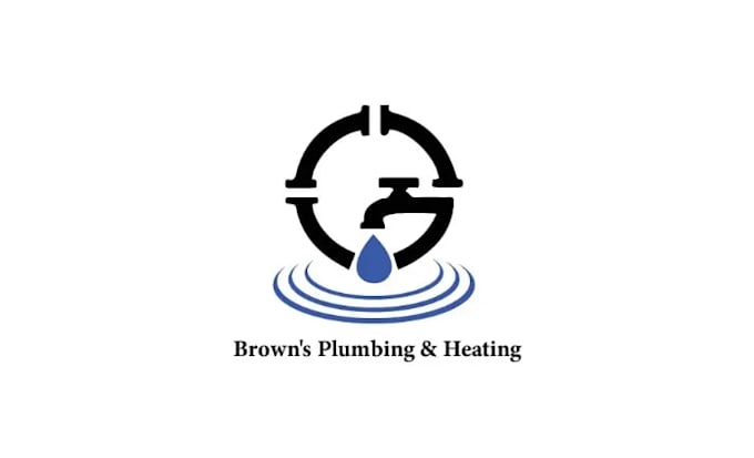 design modern classic plumbing and heating logo