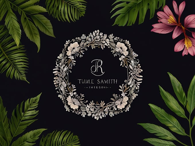 design a hand drawn botanical boho logo
