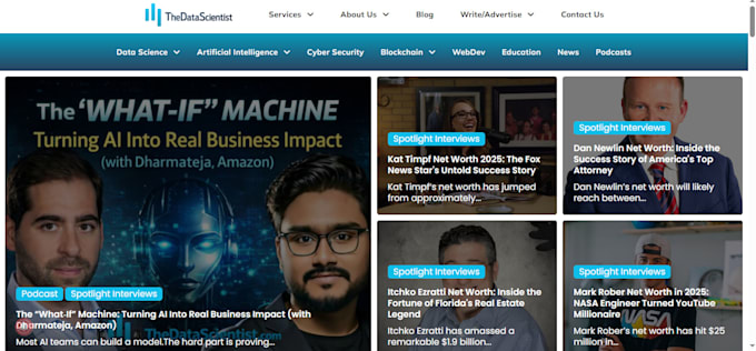 write and publish article on thedatascientist,com, laprogressive,com ipsnews,net