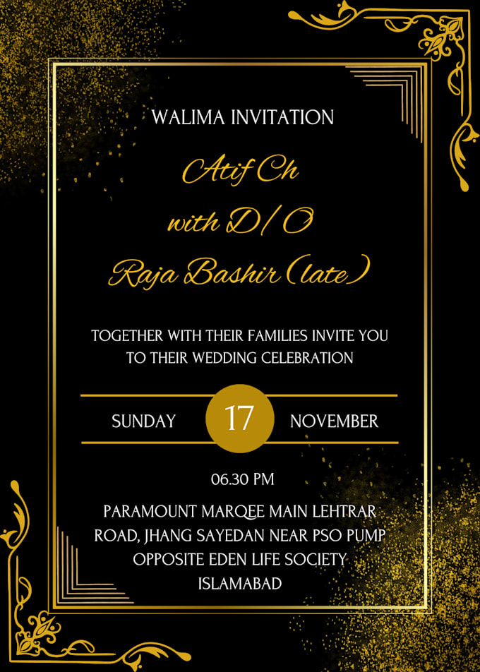 design digital video invitation for you