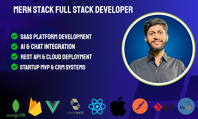 build mern stack web app saas platform full stack developer with ai integeration
