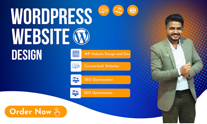 create your SEO friendly wordpress website custom design and fast loading