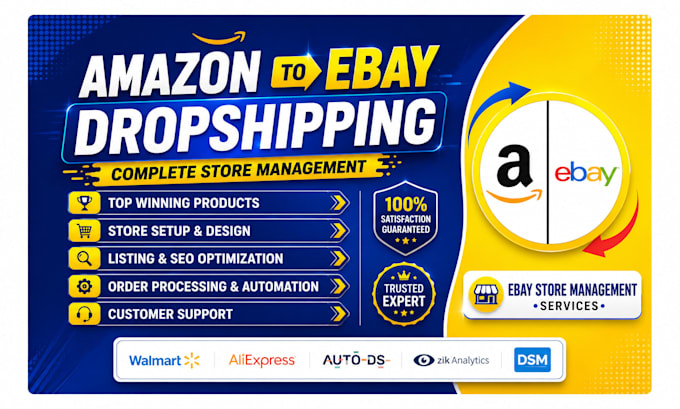 do amazon aliexpress or walmart to ebay dropshipping top listing