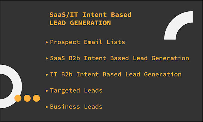 provide b2b saas IT intent based lead generation
