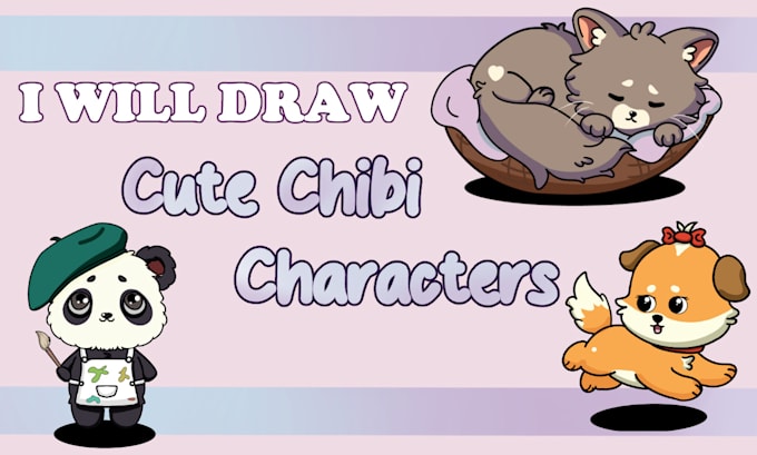 draw cute animal characters, mascots, and chibis