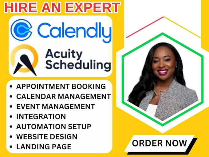 Design and setup calendly scheduling setup acuity appointment booking