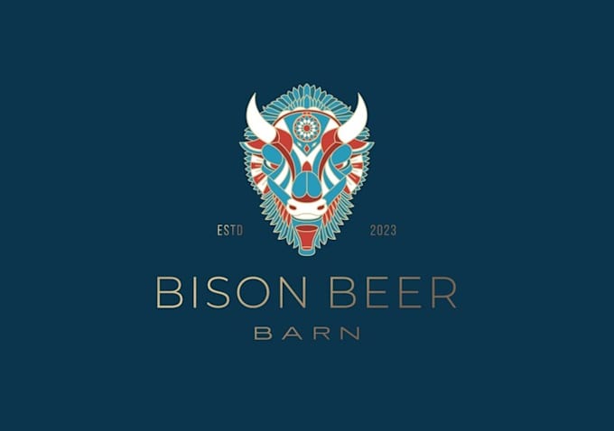 design awesome bison beer barn logo