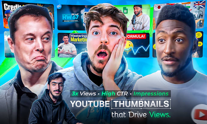 design eye catching youtube thumbnail boost CTR in 3 hours