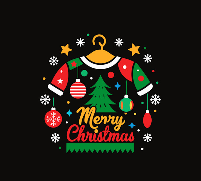 create a festive merry christmas tree logo for your brand