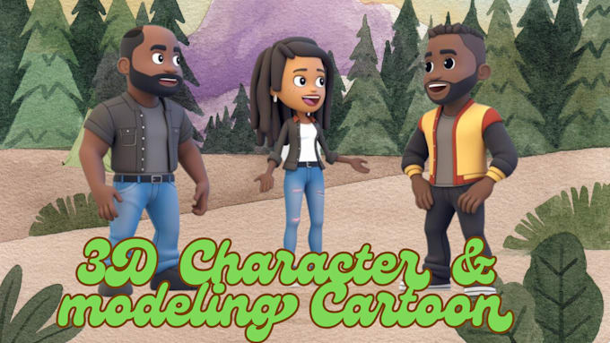 do 3d cartoon character animal people modeling and animation