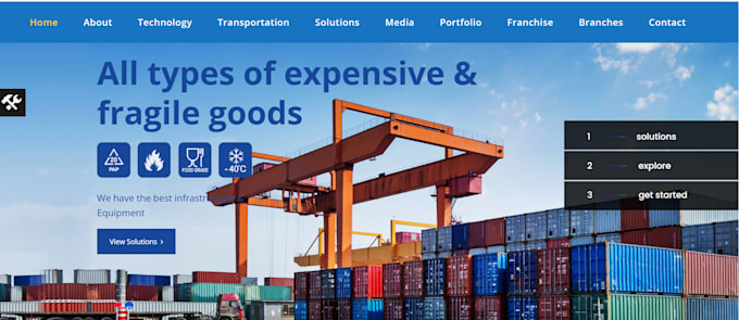 design logistics website, trucking, freight, moving and transport website