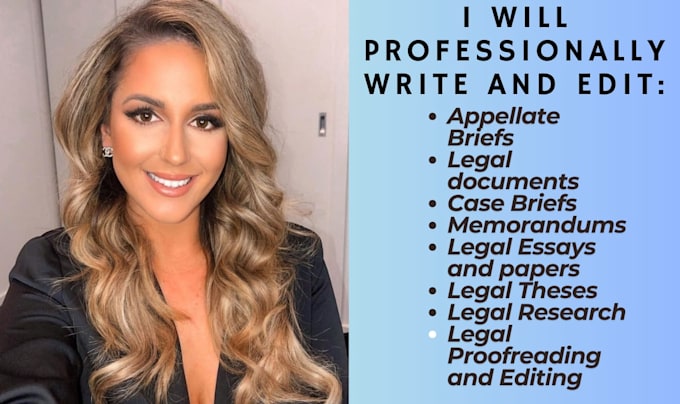 professionally write your appellate briefs, legal content and documents