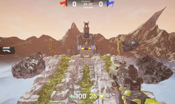 unreal engine 5 competitive game level design 3d game environment, uefn game map